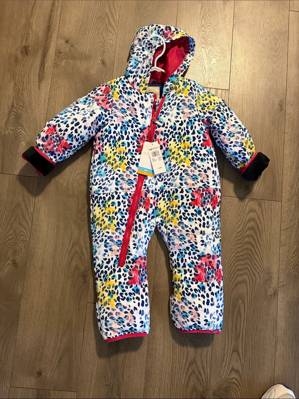 Roxy Multicolor Spotted Floral Kids One-Piece Snowsuit